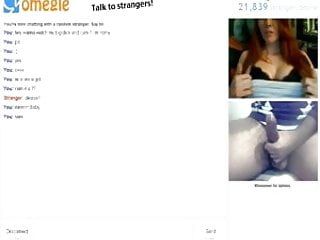 Omegle 1 : redhead playing with milk sacks watching my large 10-pounder